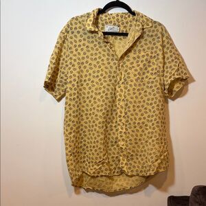 Grayers Clothiers Yellow Patterned Men's Shirt 100% Cotton